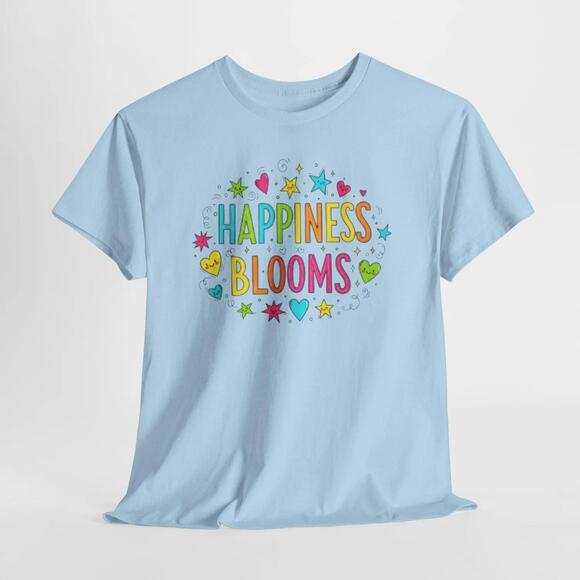 Other - Happiness Blooms Shirt,  Positive Quote, Spring Mom Gift, Graphic Tee